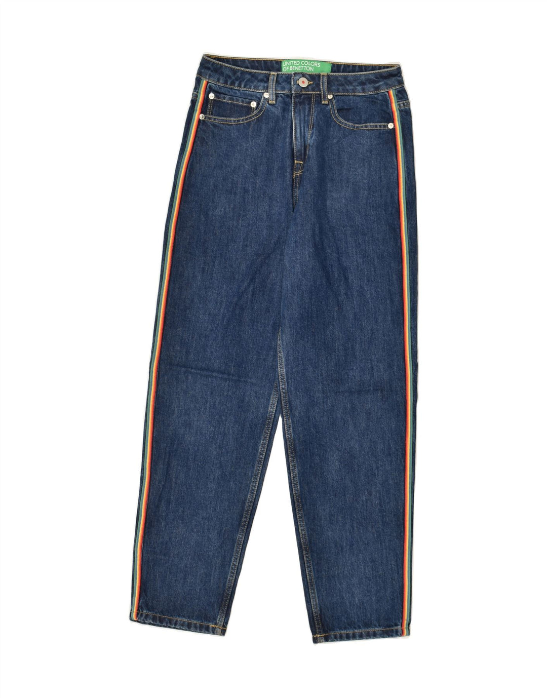 BENETTON Womens Tapered Jeans W26 L27 Blue Cotton | Vintage Benetton | Thrift | Second-Hand Benetton | Used Clothing | Messina Hembry 