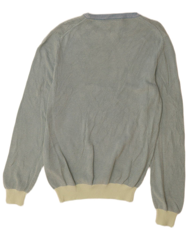 Maglione Uomo Trussardi Jeans con Scollo a Barca Large in Cotone Blu