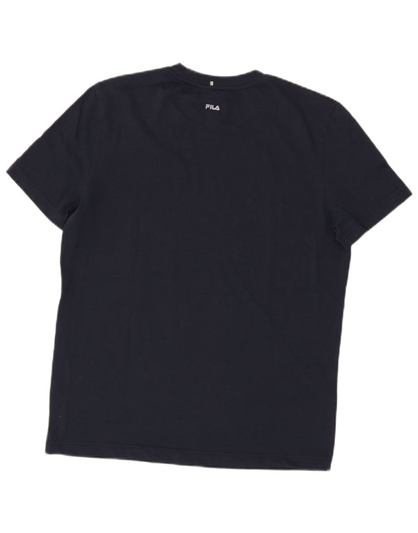 T-shirt grafica da uomo FILA Top Small blu navy