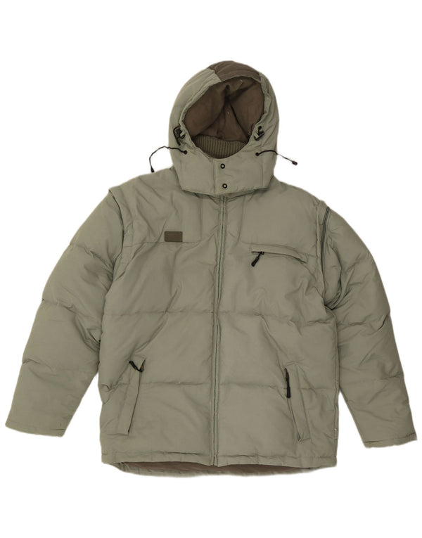 Giacca imbottita con cappuccio Fila da uomo UK 40 grande verde