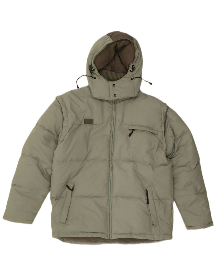 Giacca imbottita con cappuccio Fila da uomo UK 40 grande verde