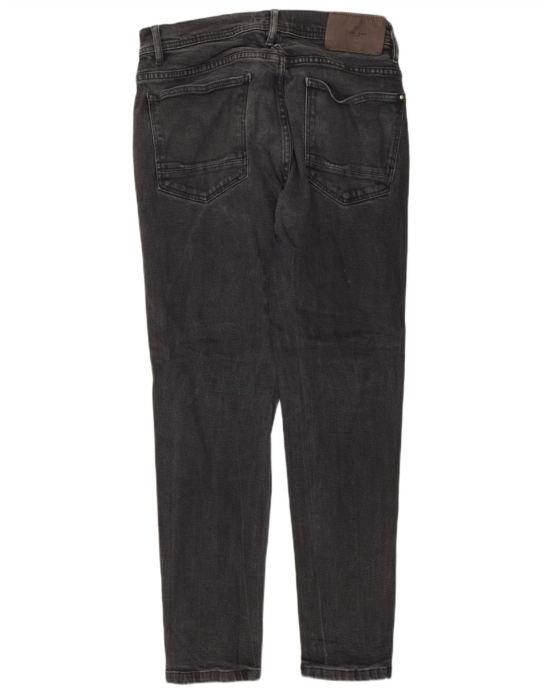 Jeans slim da uomo Zara EU 44 Large W34 L30 Cotone grigio