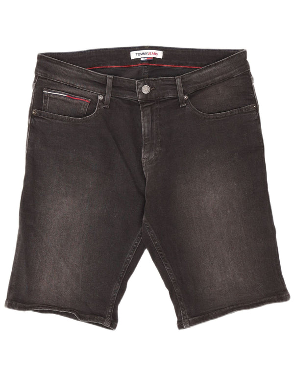 Tommy Jeans Mens Denim Shorts W34 Large Black Cotton