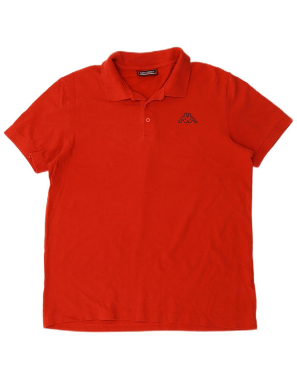 Polo Kappa Uomo Large Rossa In Cotone