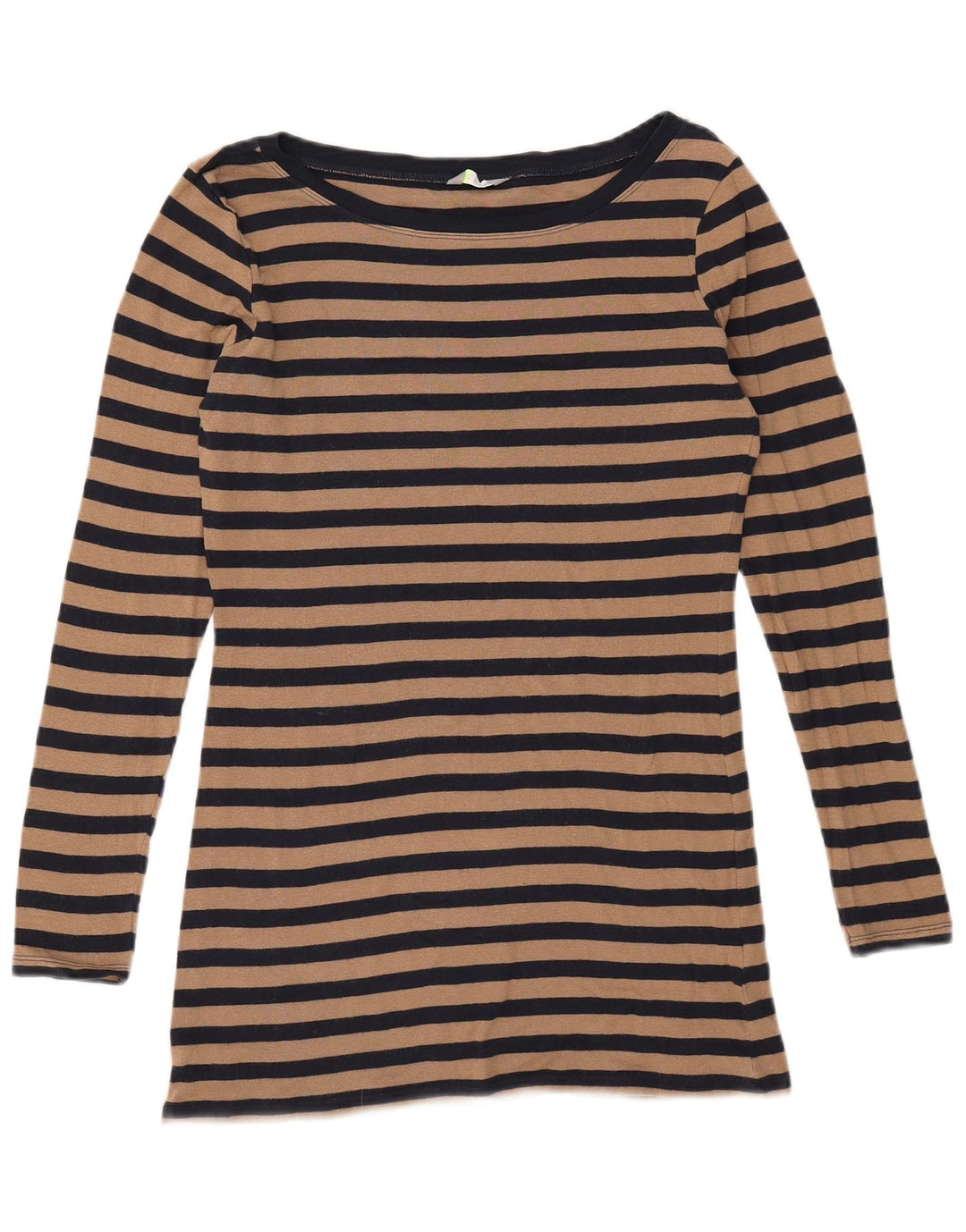 Marks & Spencer Top da donna a maniche lunghe UK 12 Medium Navy Blue Striped