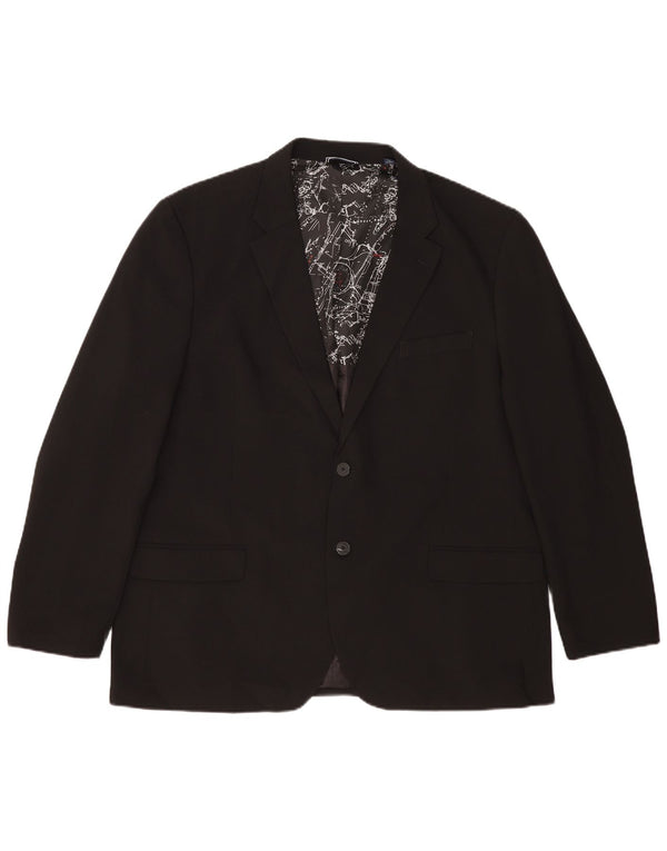Giacca blazer da uomo a 2 bottoni Nautica UK 48 4XL poliestere nero