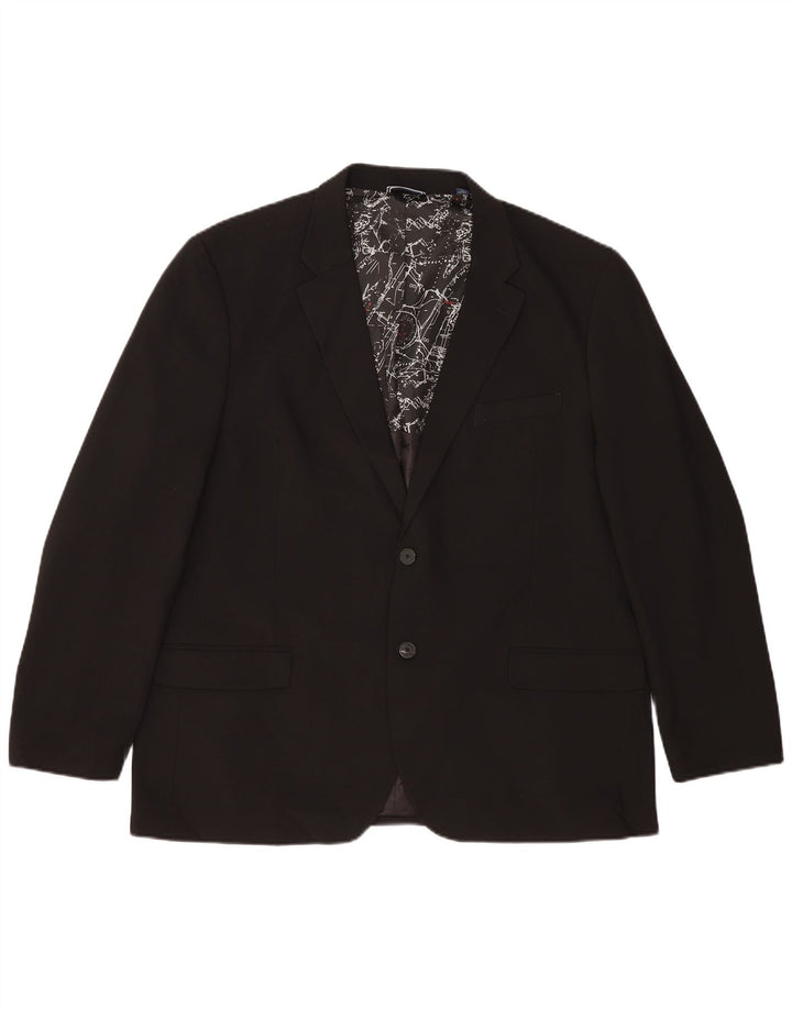 Giacca blazer da uomo a 2 bottoni Nautica UK 48 4XL poliestere nero