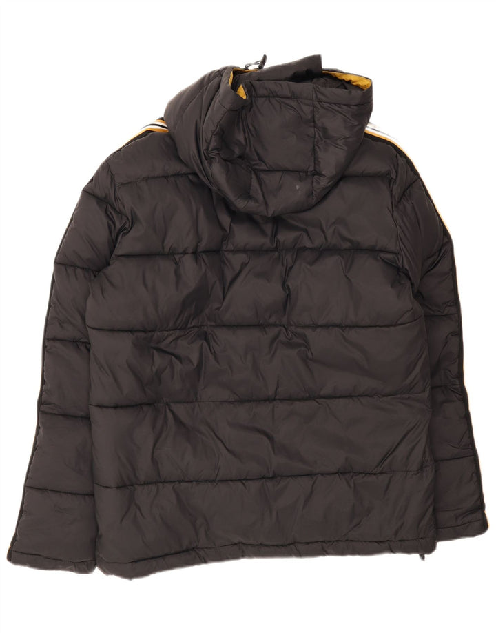 Giacca imbottita con cappuccio da uomo Sergio Tacchini UK 40 Large in nylon nero
