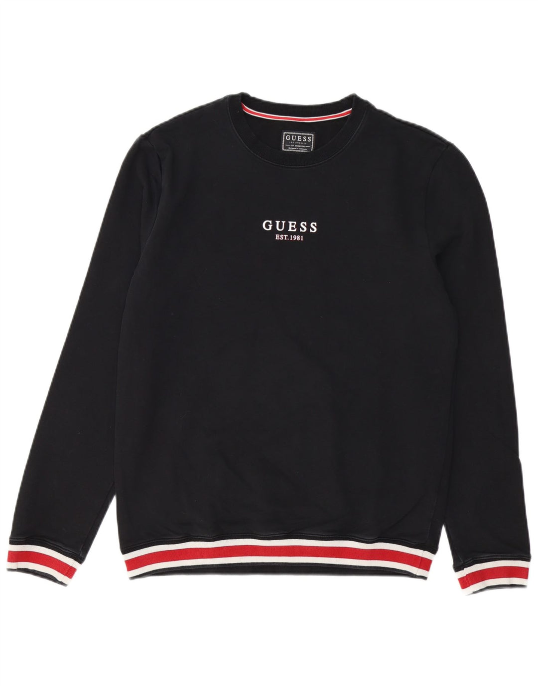 GUESS Felpa da uomo slim fit Felpa UK 40 Medium Black Colourblock