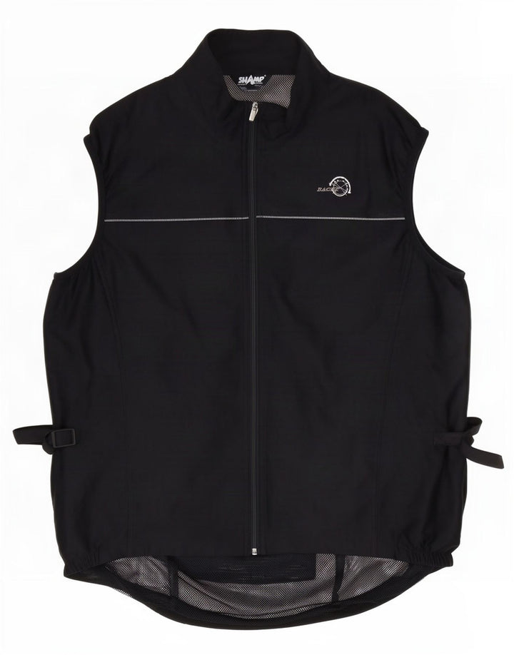 Gilet da corsa da uomo Shamp UK 40 grande poliestere nero