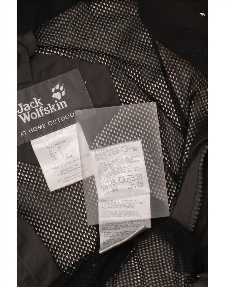 Giacca antipioggia da uomo Jack Wolfskin UK 36/38 Poliammide color block grigio medio