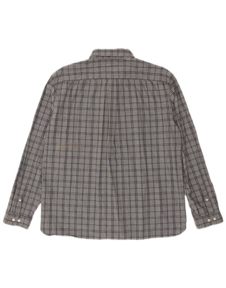 Camicia da uomo Classic Fit Jack Wills XL in cotone a quadri grigio