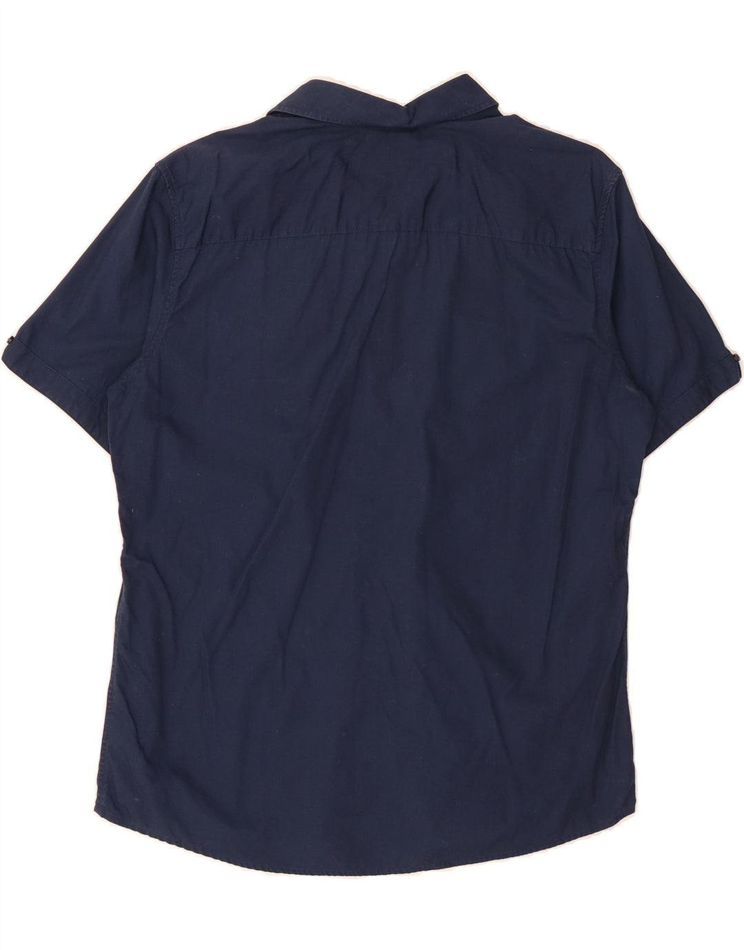 MOSSIMO Mens Slim Fit Short Sleeve Shirt Large Navy Blue Cotton Vintage Mossimo and Second-Hand Mossimo from Messina Hembry 