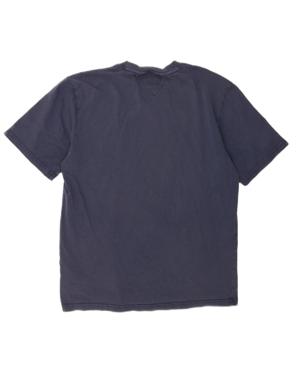 Tommy Hilfiger Uomo Regular Fit T-shirt Top Large Blu Navy in cotone