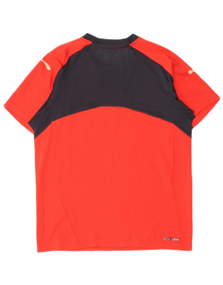 T-shirt grafica da uomo Puma Top Small rosso color block