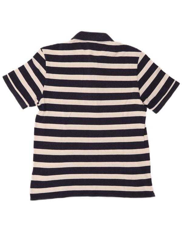 Polo da uomo a maniche corte Lacoste taglia 3 piccola a righe blu navy