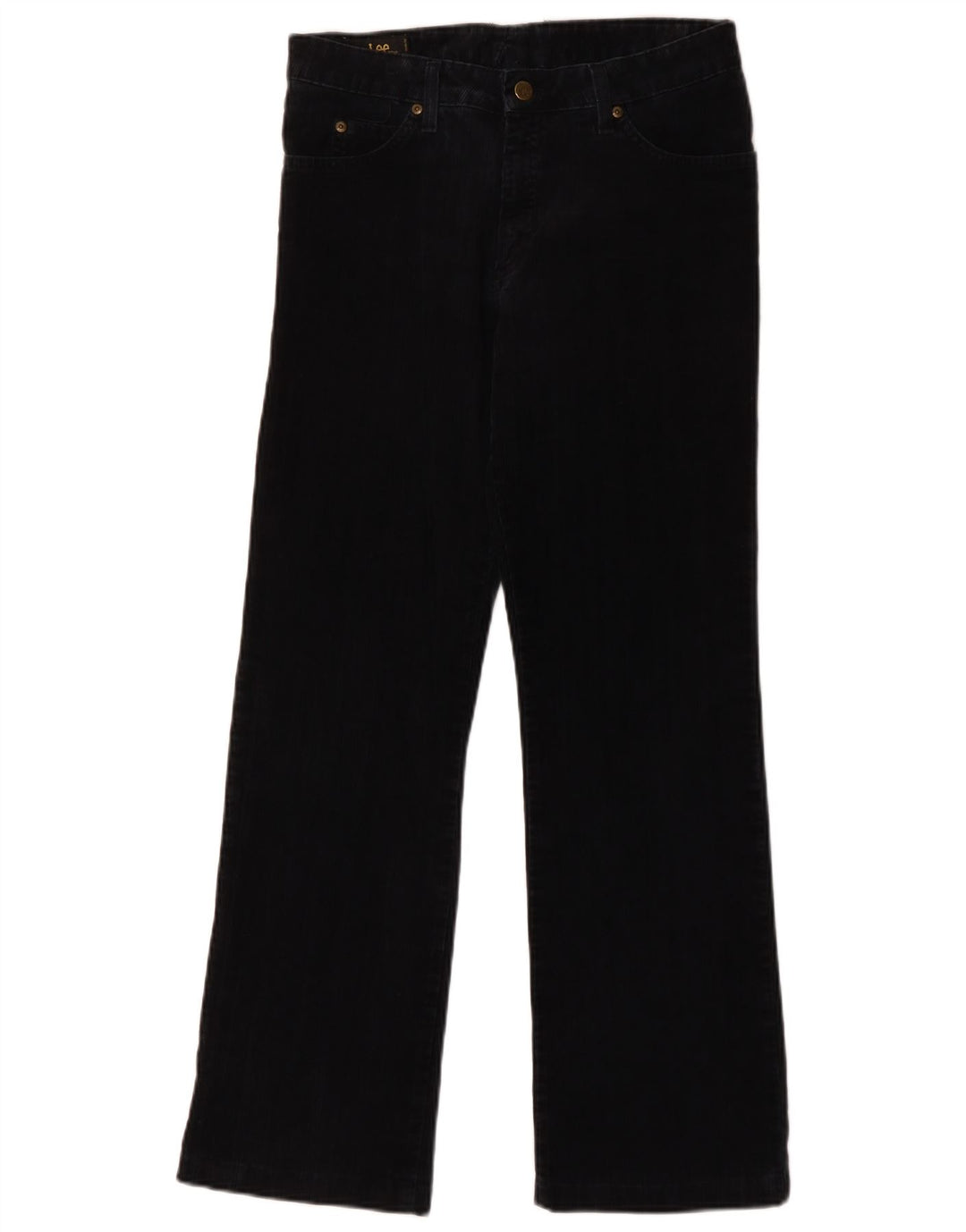 Pantaloni da donna in velluto a coste bootcut LEE W30 L30 in cotone blu navy