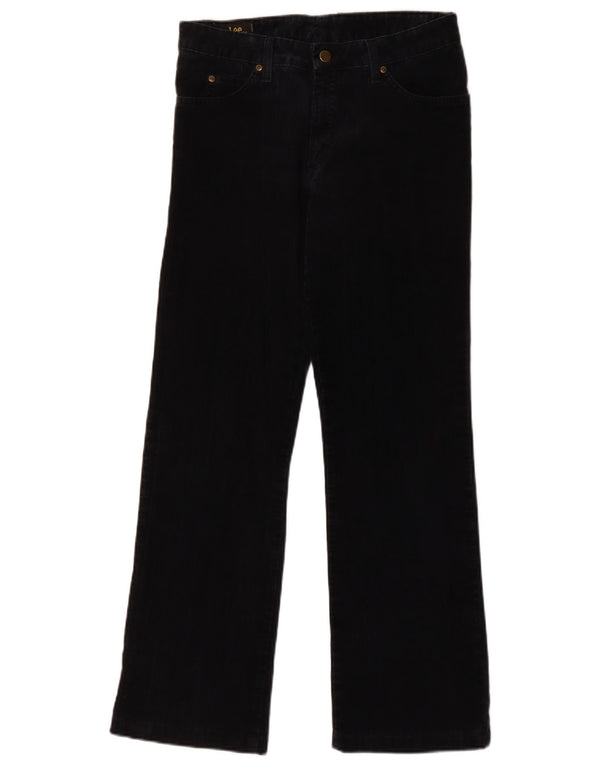 Pantaloni da donna in velluto a coste bootcut LEE W30 L30 in cotone blu navy