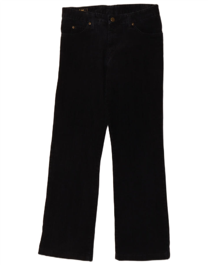 Pantaloni da donna in velluto a coste bootcut LEE W30 L30 in cotone blu navy