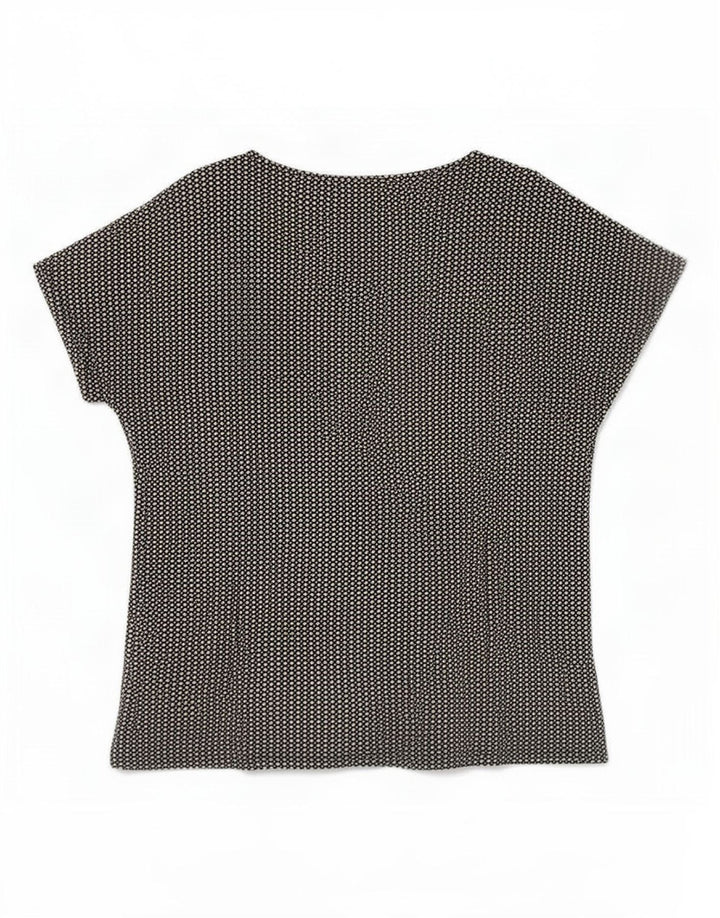 Top in camicetta da donna Marks & Spencer UK 14 grande viscosa maculata nera