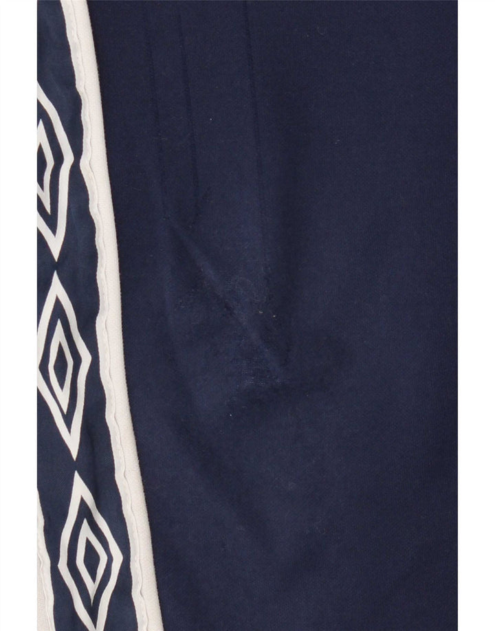 Pantaloni da tuta con grafica Umbro da uomo, pantaloni da jogging, grandi, in poliestere blu navy