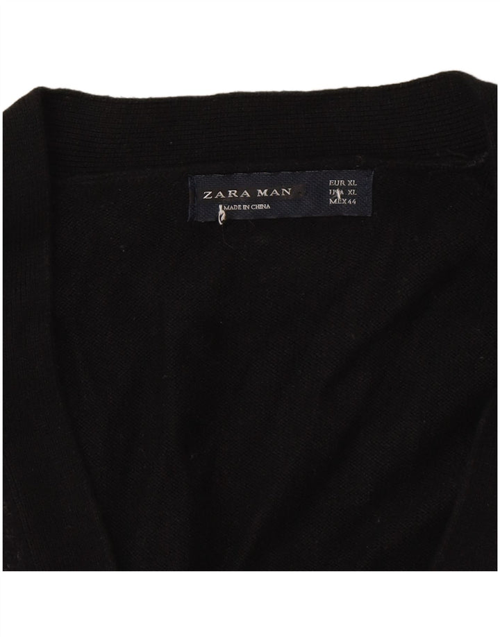 Maglione cardigan da uomo Zara XL nero a blocchi di colore