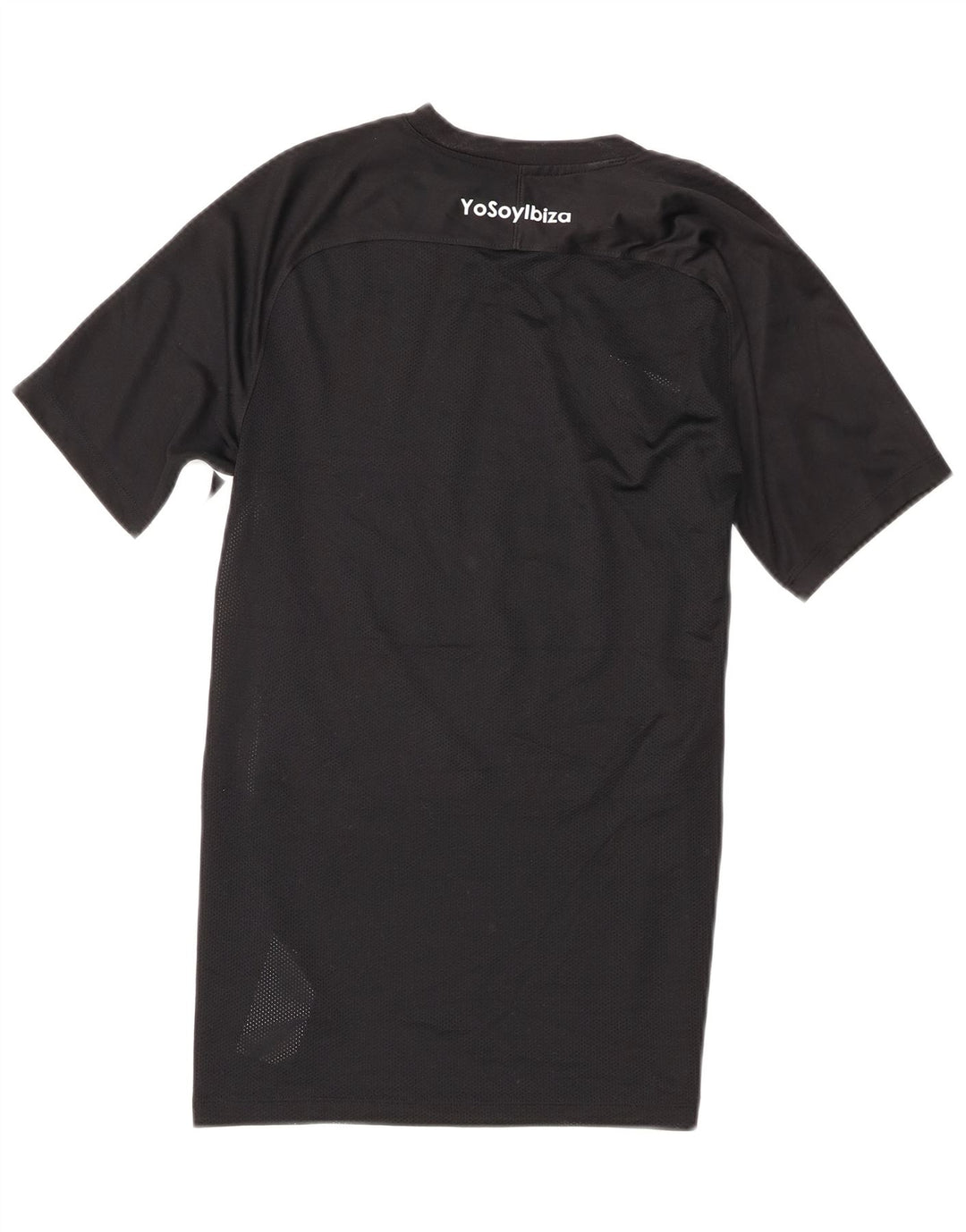 T-shirt grafica Nike Ibiza da uomo, piccola, in poliestere nero