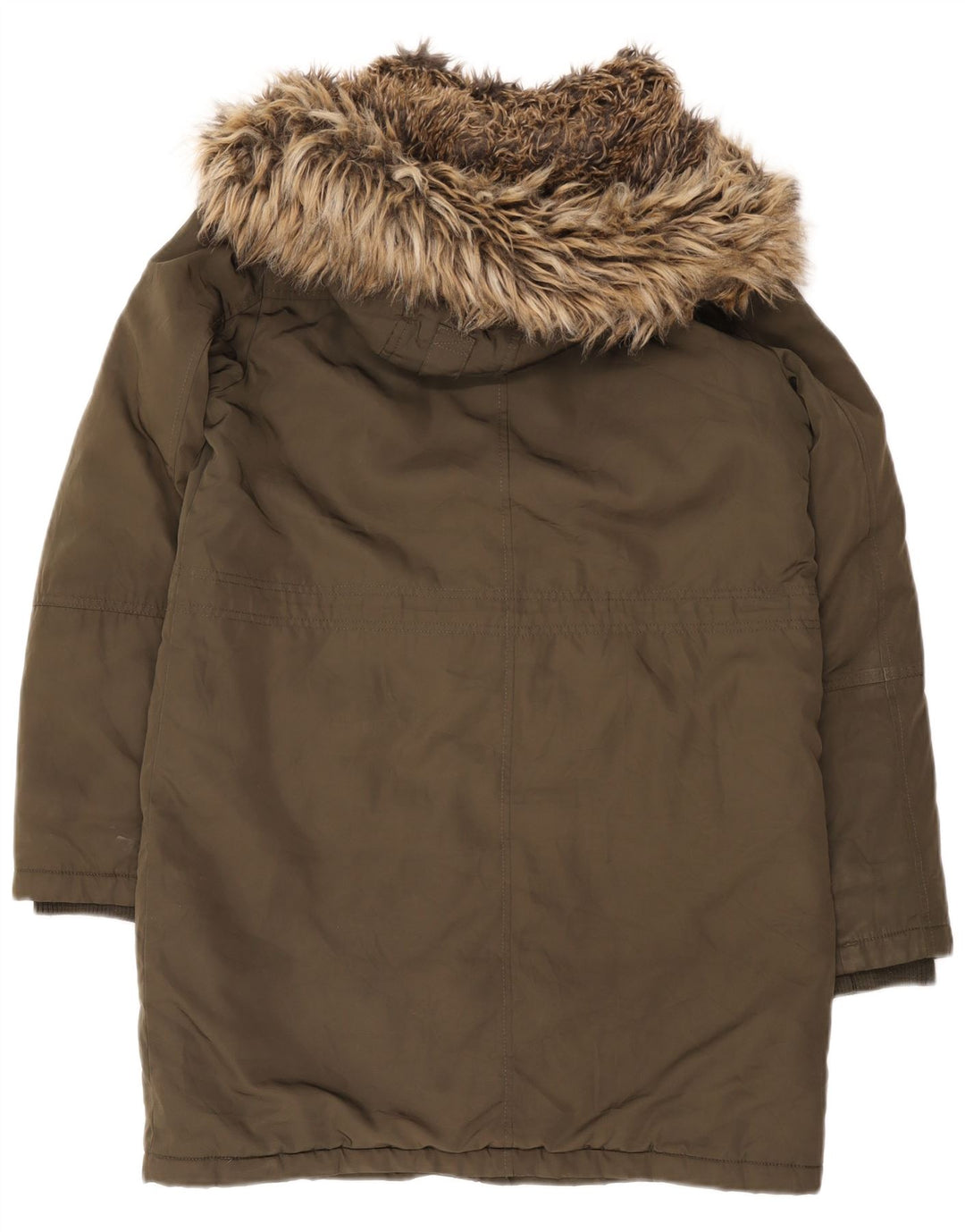 Giacca parka con cappuccio da donna Oasis UK 14 poliestere kaki medio