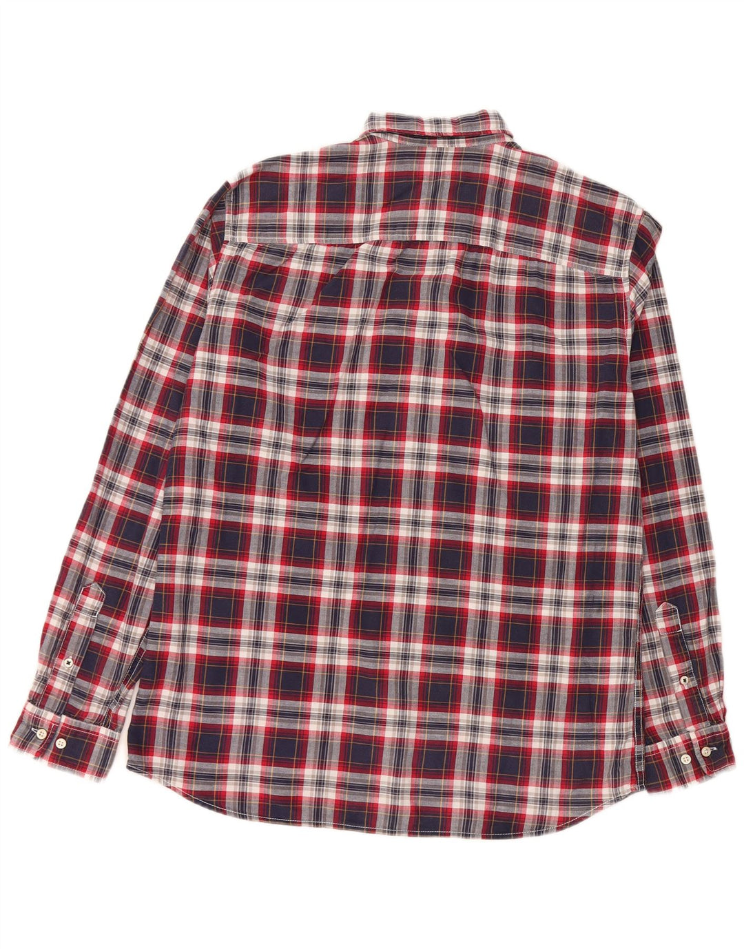 JACK & JONES Camicia da uomo in cotone a quadri blu navy medio