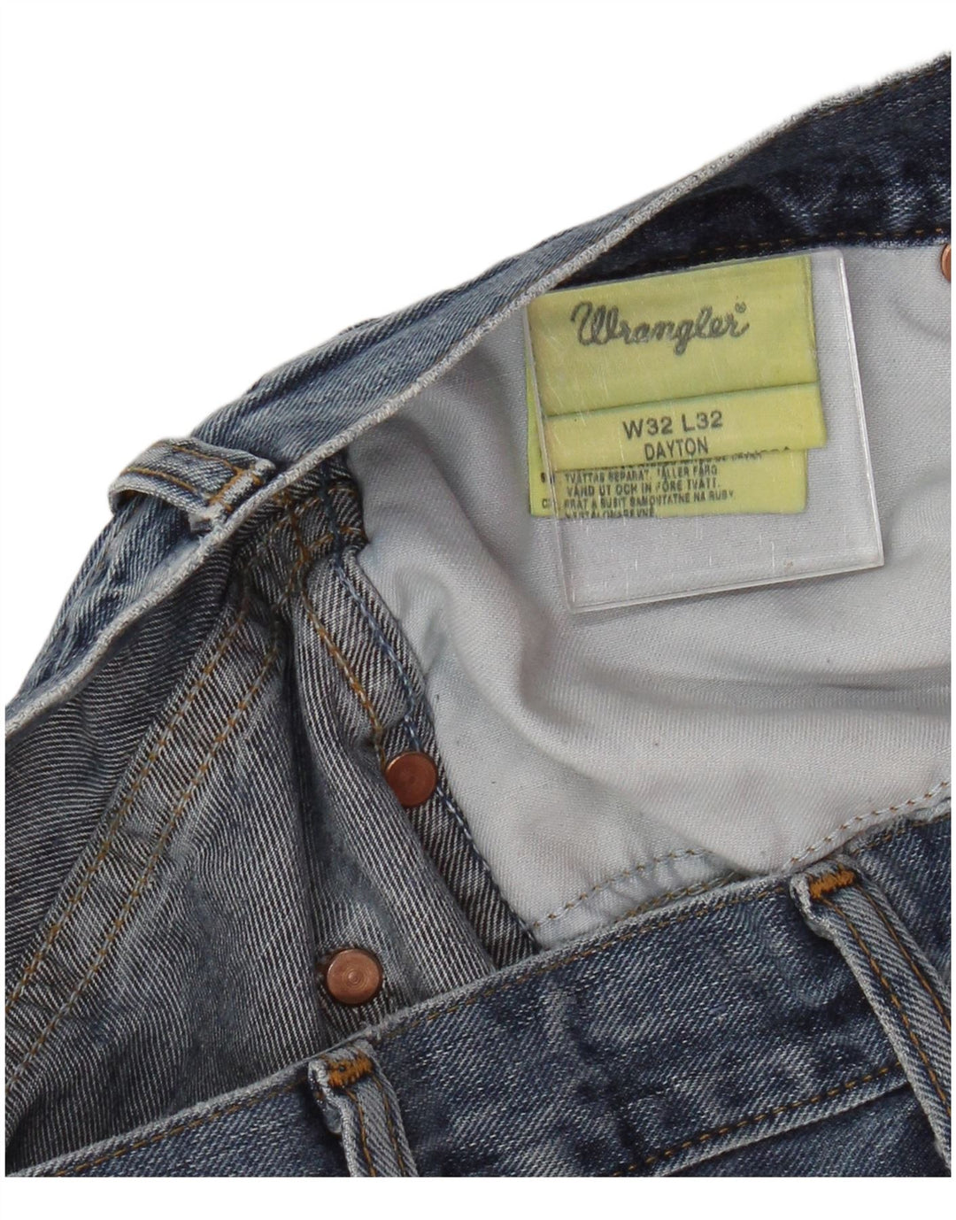 Wrangler Mens Dayton Bootcut Jeans W32 L32 Blue Cotton