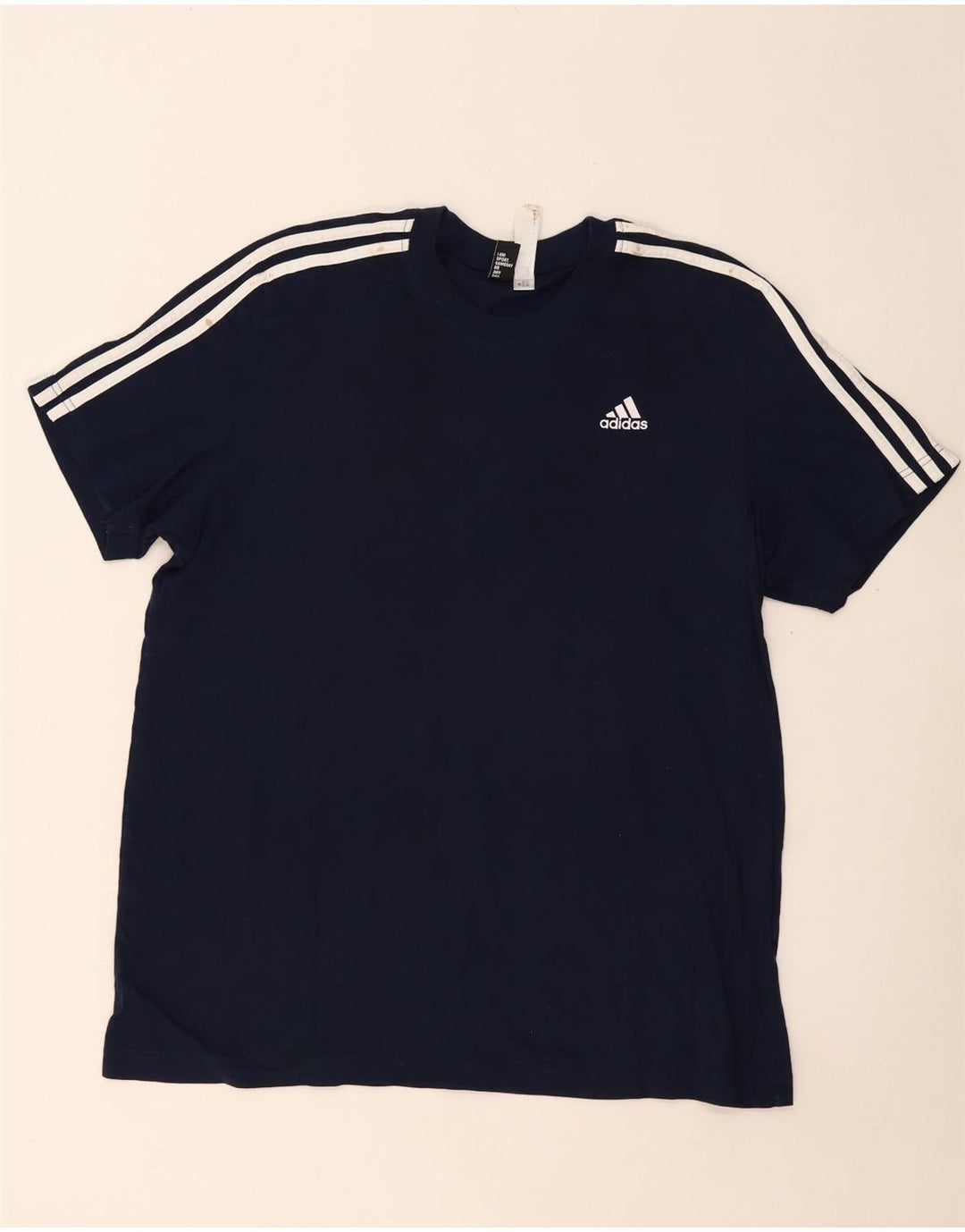 T-shirt da uomo ADIDAS Top grande in cotone blu navy