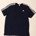 T-shirt da uomo ADIDAS Top grande in cotone blu navy