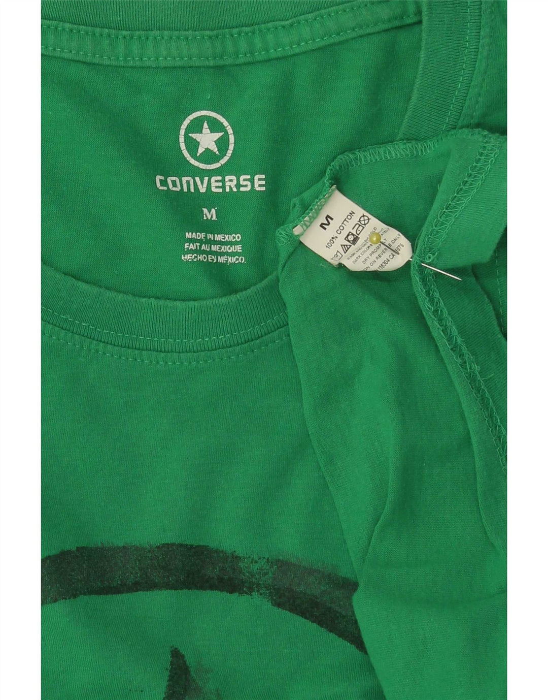 T-shirt grafica da uomo Converse Top in cotone verde medio