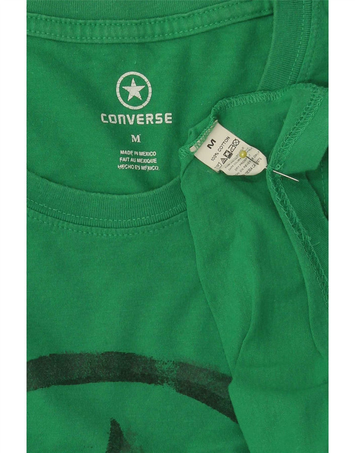 T-shirt grafica da uomo Converse Top in cotone verde medio