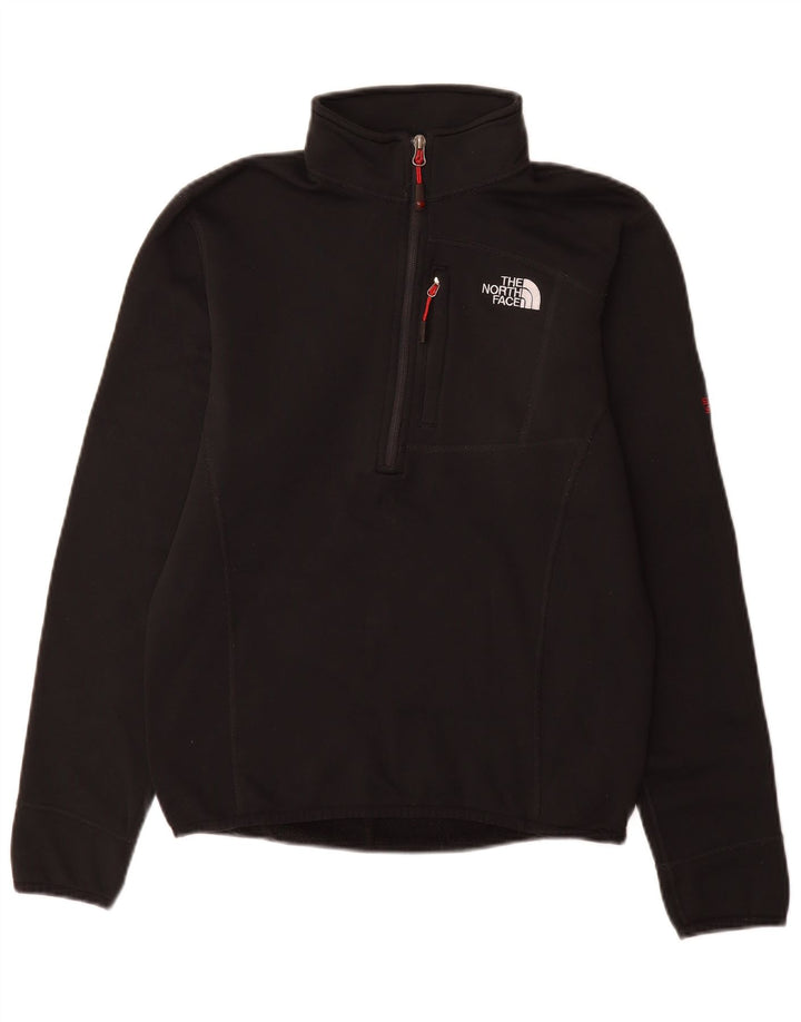 Felpa da uomo con collo con zip The North Face, piccola, in poliestere nero