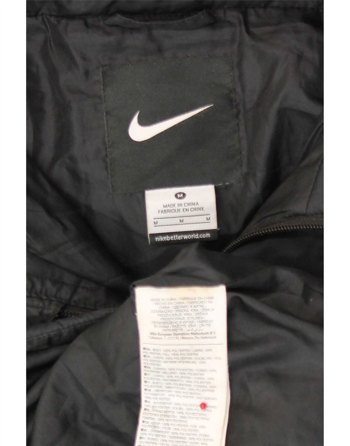 Giacca imbottita con grafica Nike da uomo UK 38 medio poliestere nero