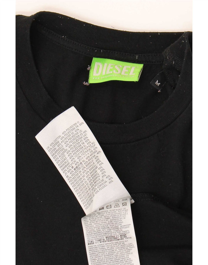 T-shirt grafica da uomo Diesel Top in cotone nero medio