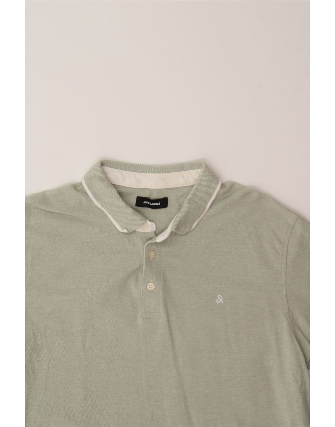 JACK & JONES Mens Polo Shirt 2XL Grey Cotton Vintage Jack & Jones and Second-Hand Jack & Jones from Messina Hembry 