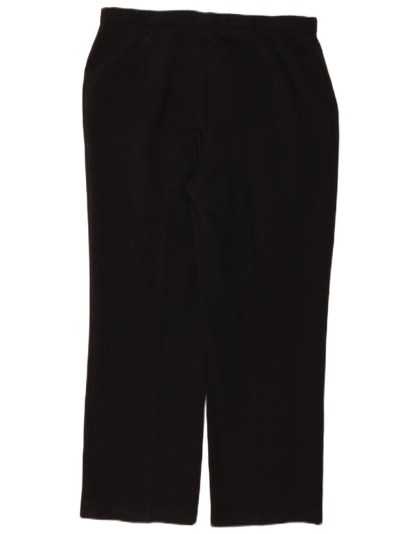 Marks & Spencer Womens Short Straight Suit Trousers UK 18 XL W32 L27 Black