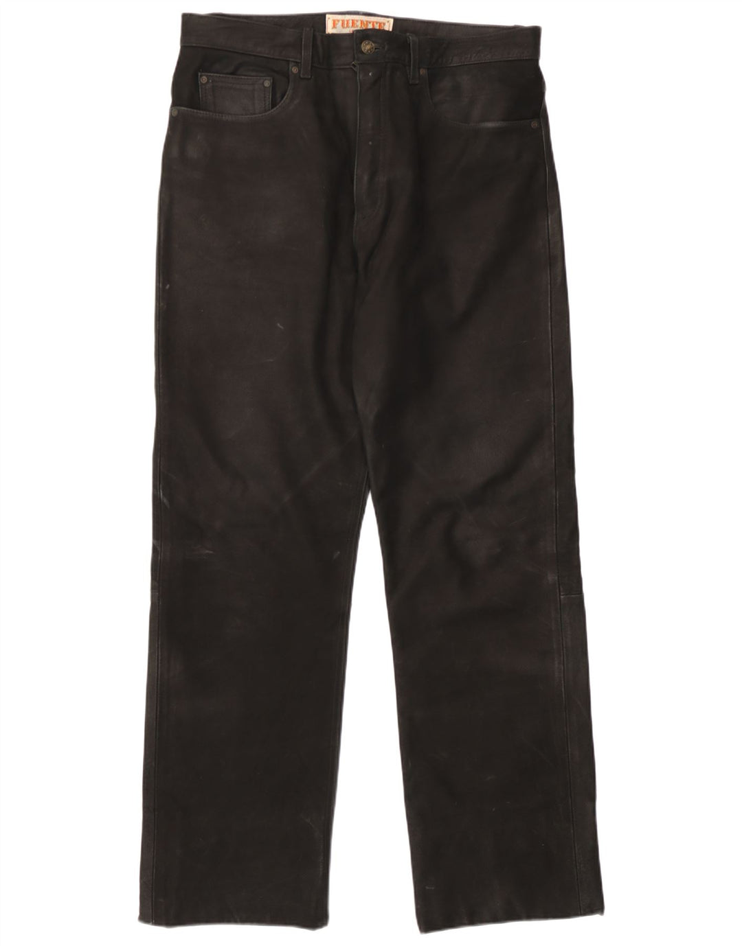 Pantaloni in pelle da uomo Fuente W37 L31 Pelle nera