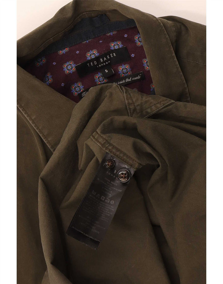 Camicia da uomo Ted Baker taglia 5 XL cotone kaki
