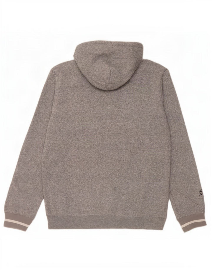 Felpa con cappuccio grafica da uomo Adidas in cotone chiazzato grigio medio