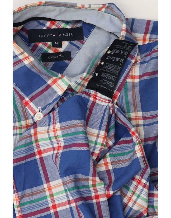 Camicia da uomo su misura Tommy Hilfiger in cotone a quadri blu medio