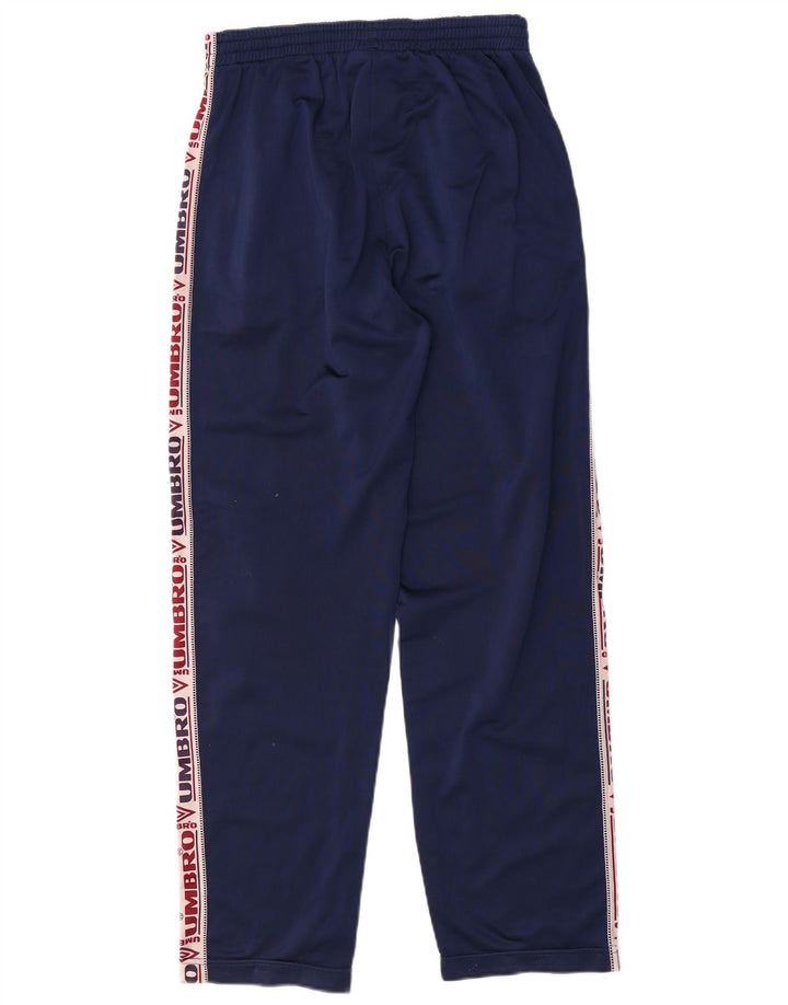 Pantaloni da tuta con grafica Umbro da uomo piccoli in poliestere color block blu navy