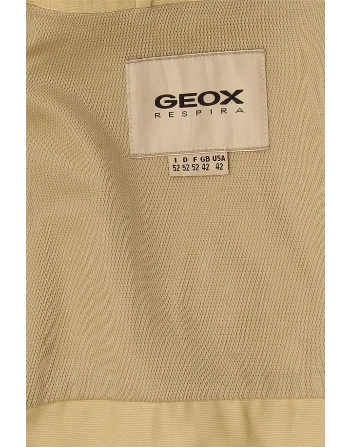 Geox Donna Respira Utility Giacca UK 42 XL Cotone Beige