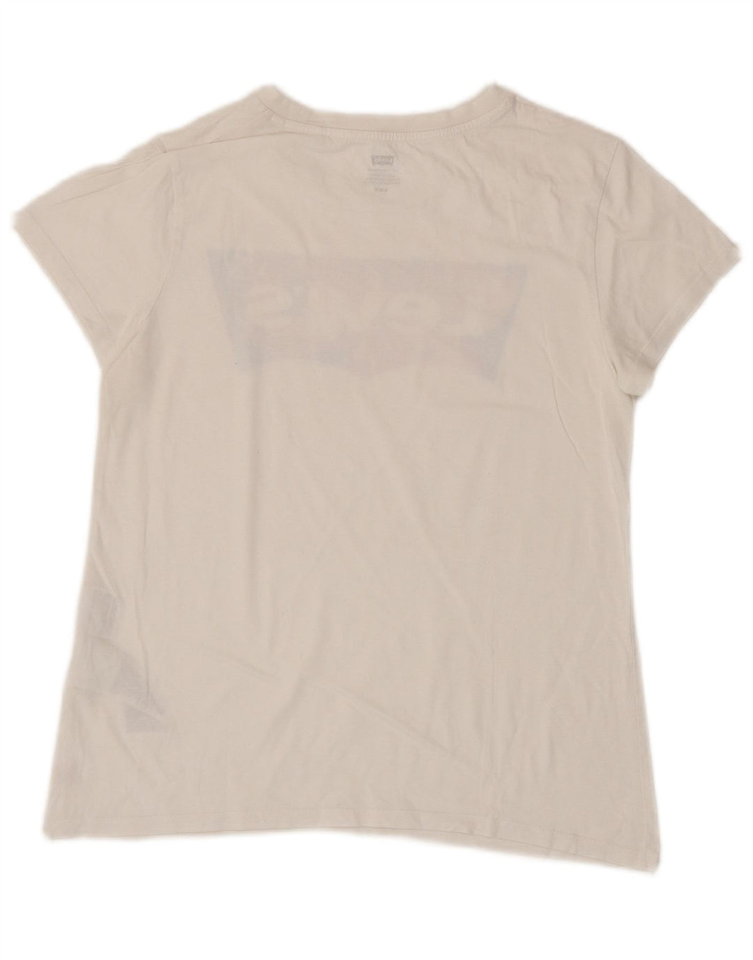 T-shirt grafica da donna Levi's Top UK 12 cotone bianco medio