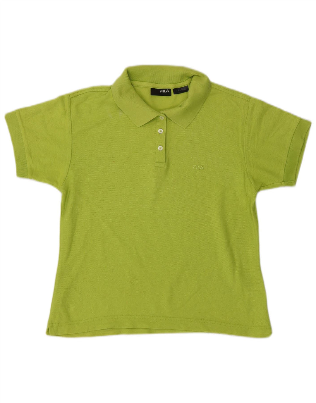Polo corta da donna FILA UK 14 grande cotone verde