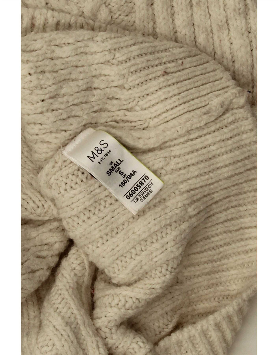 Maglione cardigan oversize da donna Marks & Spencer UK 10 piccolo acrilico beige