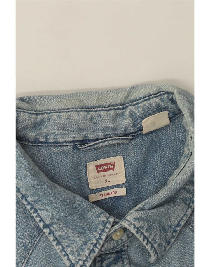 Camicia in denim vestibilità standard da uomo Levi's XL blu