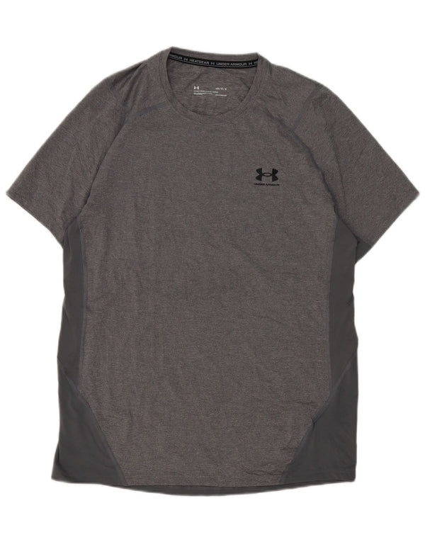 Maglietta Under Armour da uomo Heat Gear Top grande in poliestere grigio